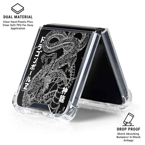 Dragon Ball Z Negative Shenron Galaxy Z Flip6 Clear Case